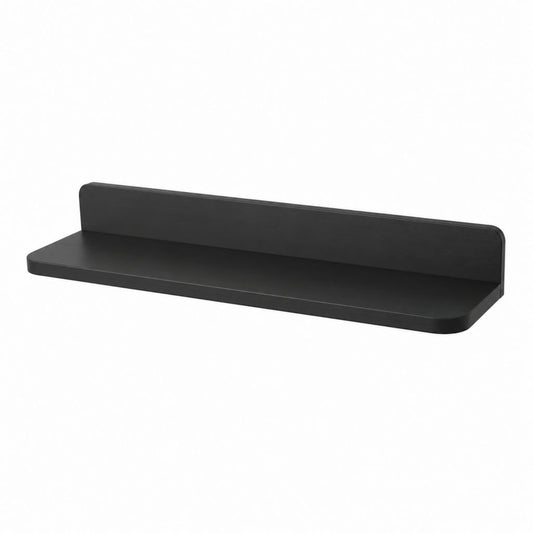 Mensola da parete nera in MDF rettangolare 80 x 20 x 12 cm